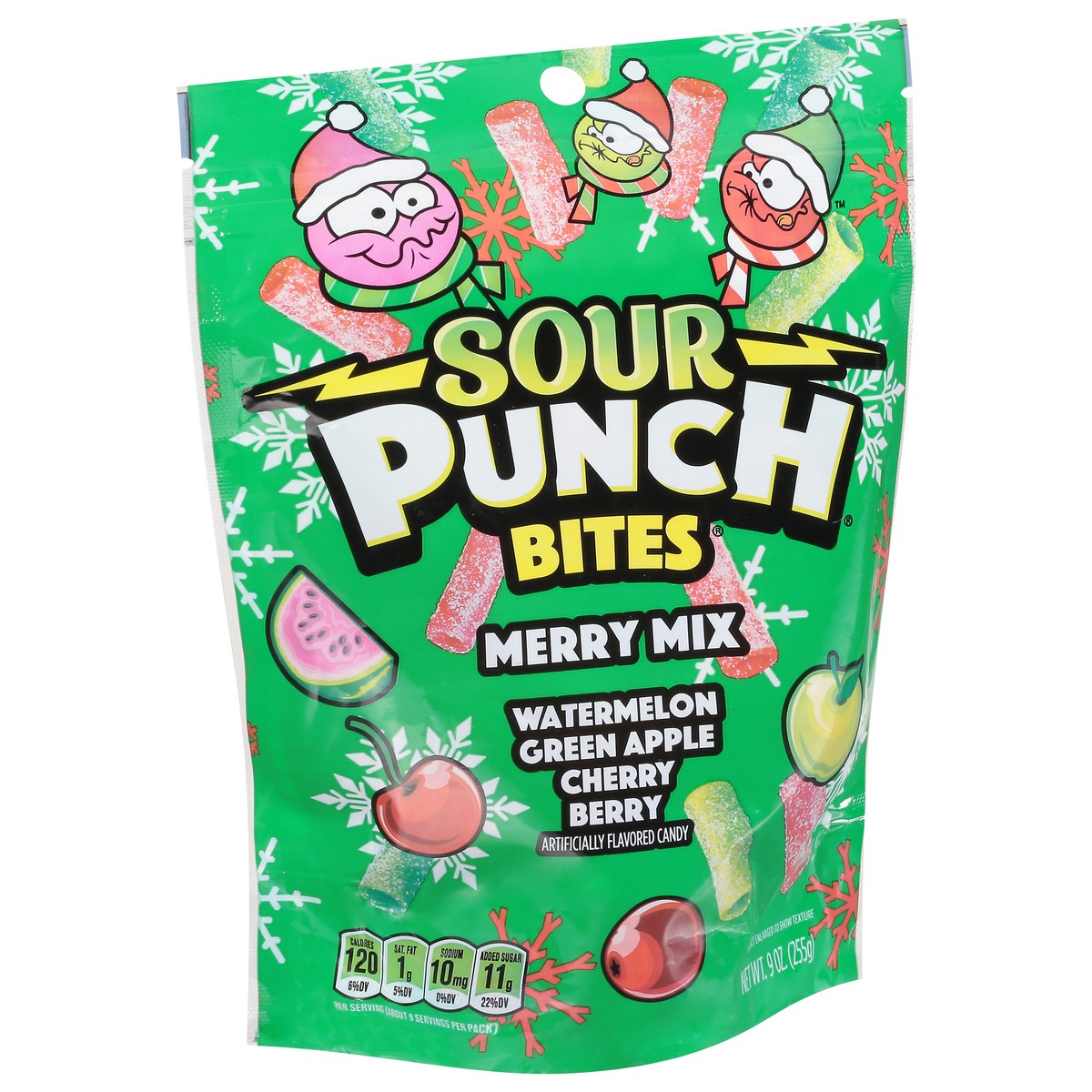 slide 9 of 9, Sour Punch Bites Merry Mix Candy - 9 oz, 9 oz