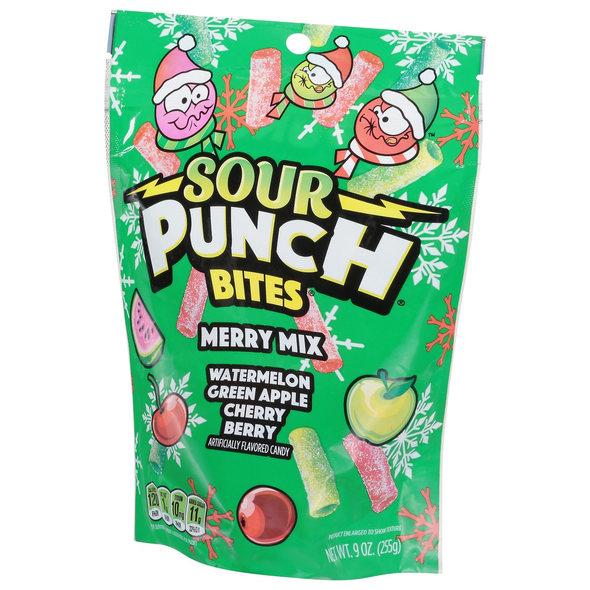 slide 3 of 9, Sour Punch Bites Merry Mix Candy - 9 oz, 9 oz