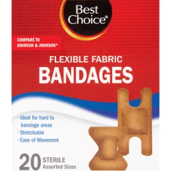 Best Choice Flexible Fabric Bandages Assorted Sizes