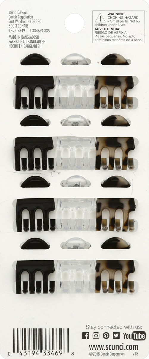 slide 6 of 8, scünci Jaw Clips 12 ea, 12 ct