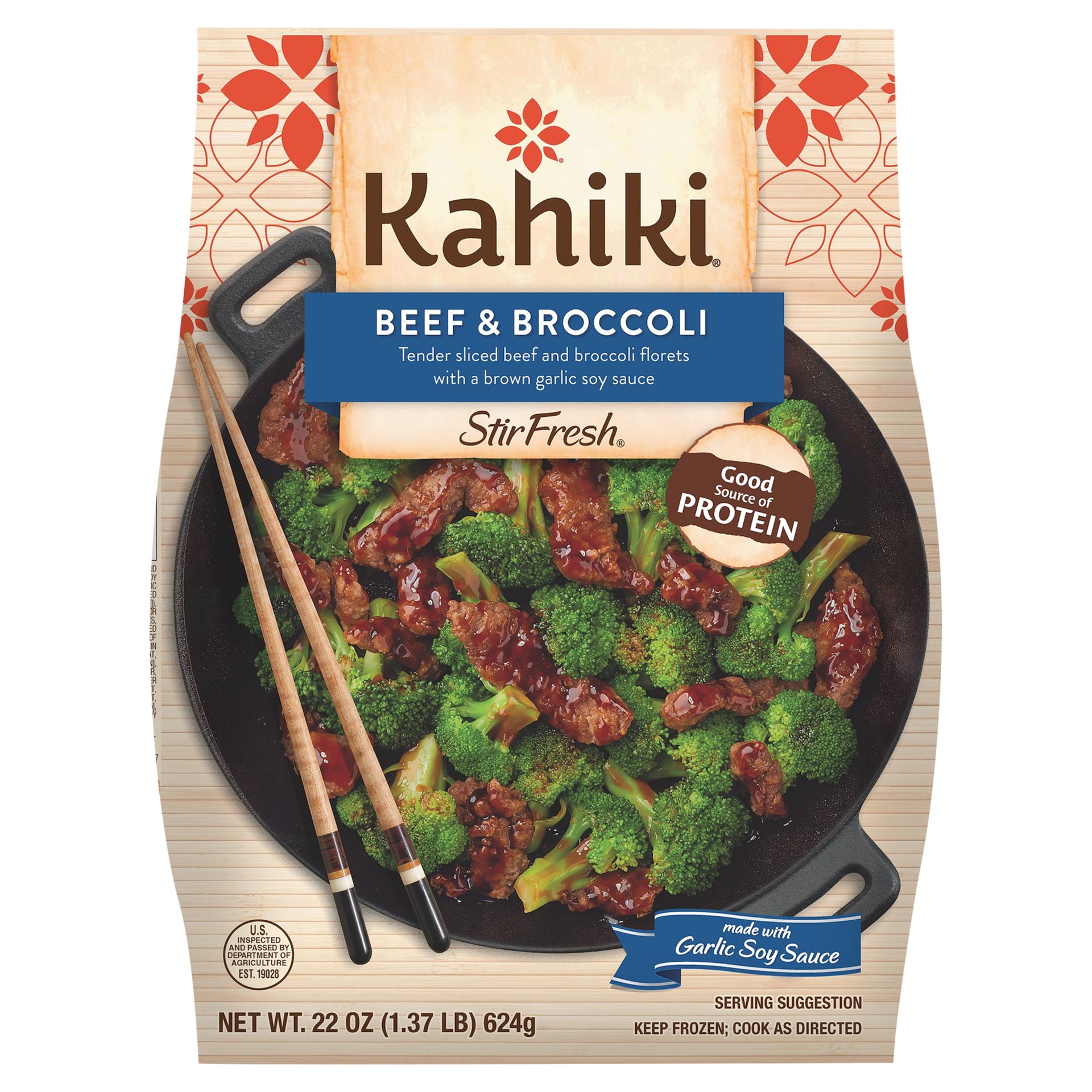 slide 1 of 2, Kahiki Beef and Broccoli with Garlic Soy Sauce, 22 oz