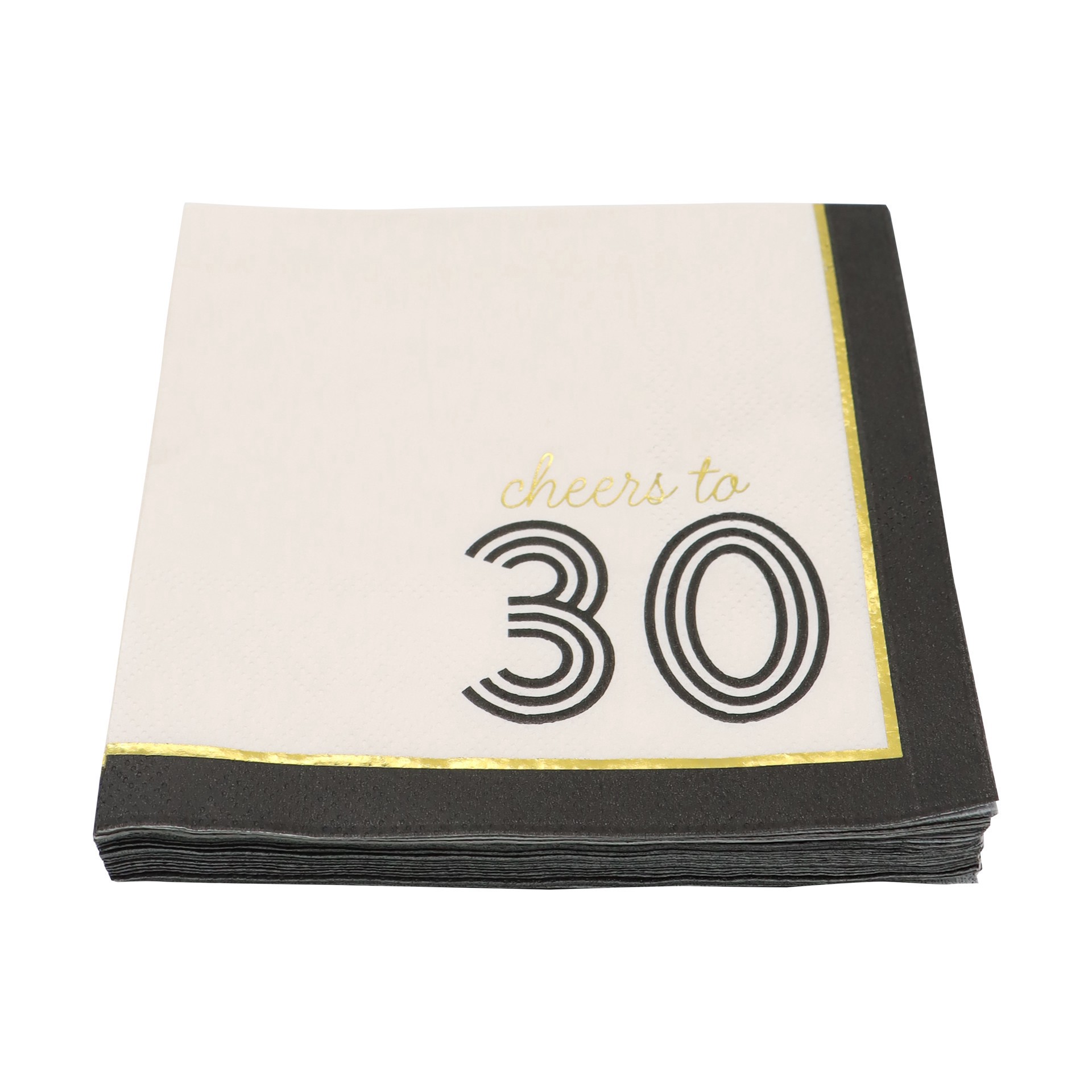 slide 2 of 3, Cheers To 30 Paper Beverage Napkins, 20ct. By Celebrate It, 20 ct