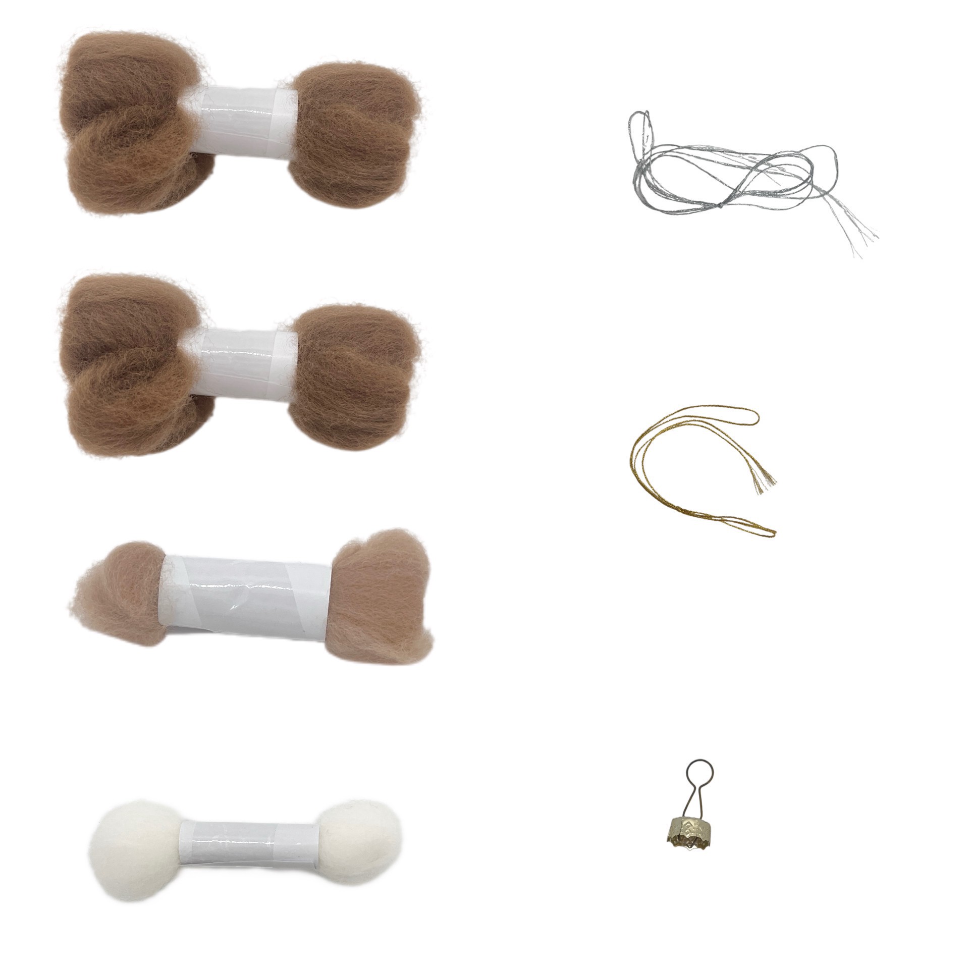 slide 8 of 9, Christmas Frosted Pinecone Ornament Felting Kit By Loops & Threads, 5 in x 2 in x 2 in