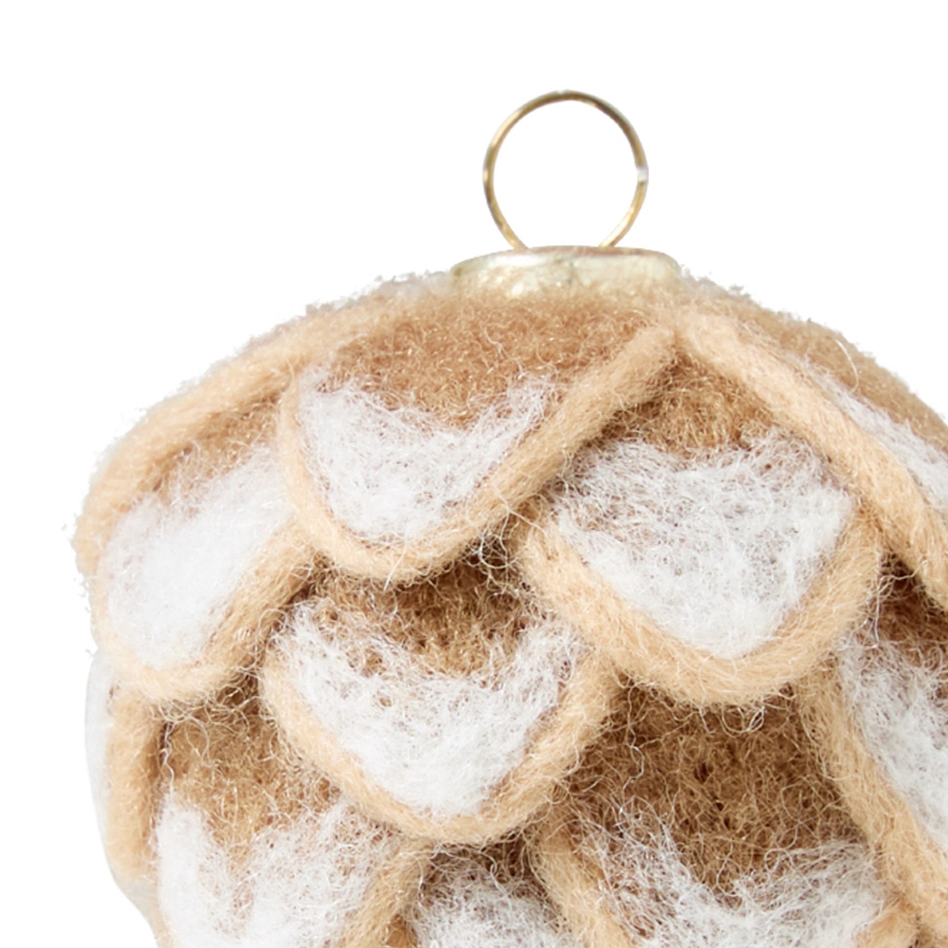 slide 9 of 9, Christmas Frosted Pinecone Ornament Felting Kit By Loops & Threads, 5 in x 2 in x 2 in