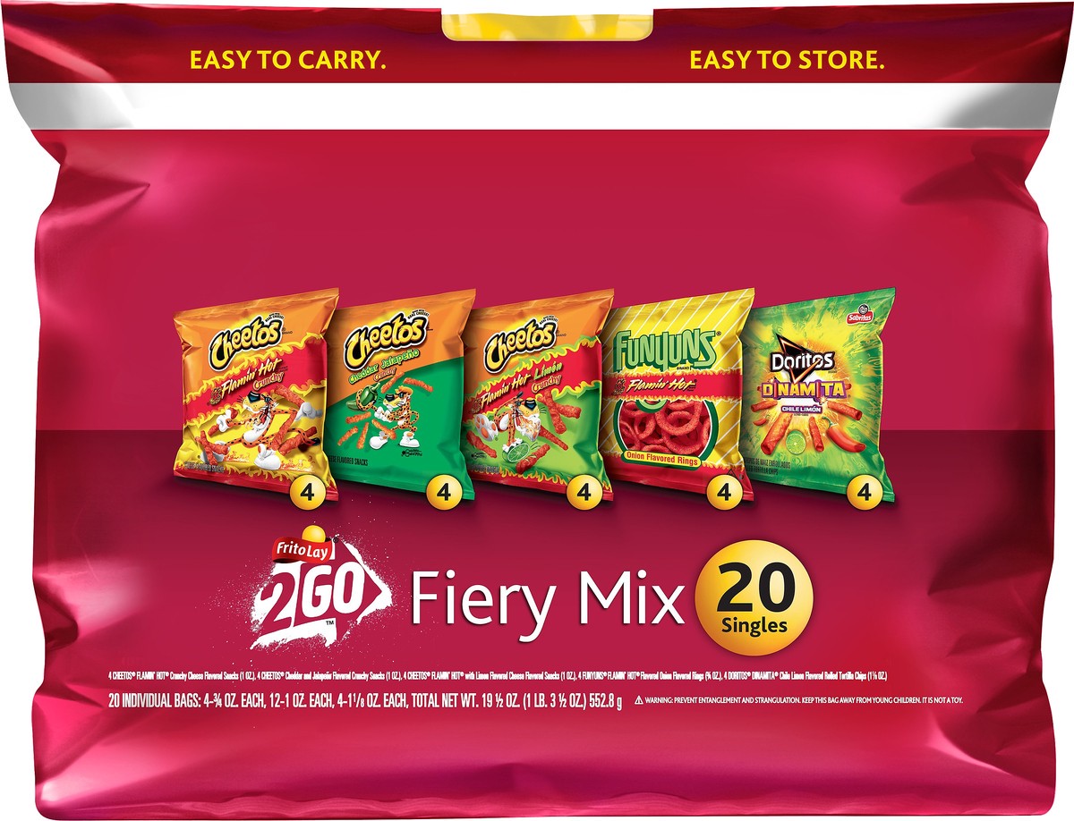 slide 4 of 5, Frito Lay Variety Pack Frito Lay Snacks Fiery Mix 19 1/2 Oz 20 Count, 19.5 oz