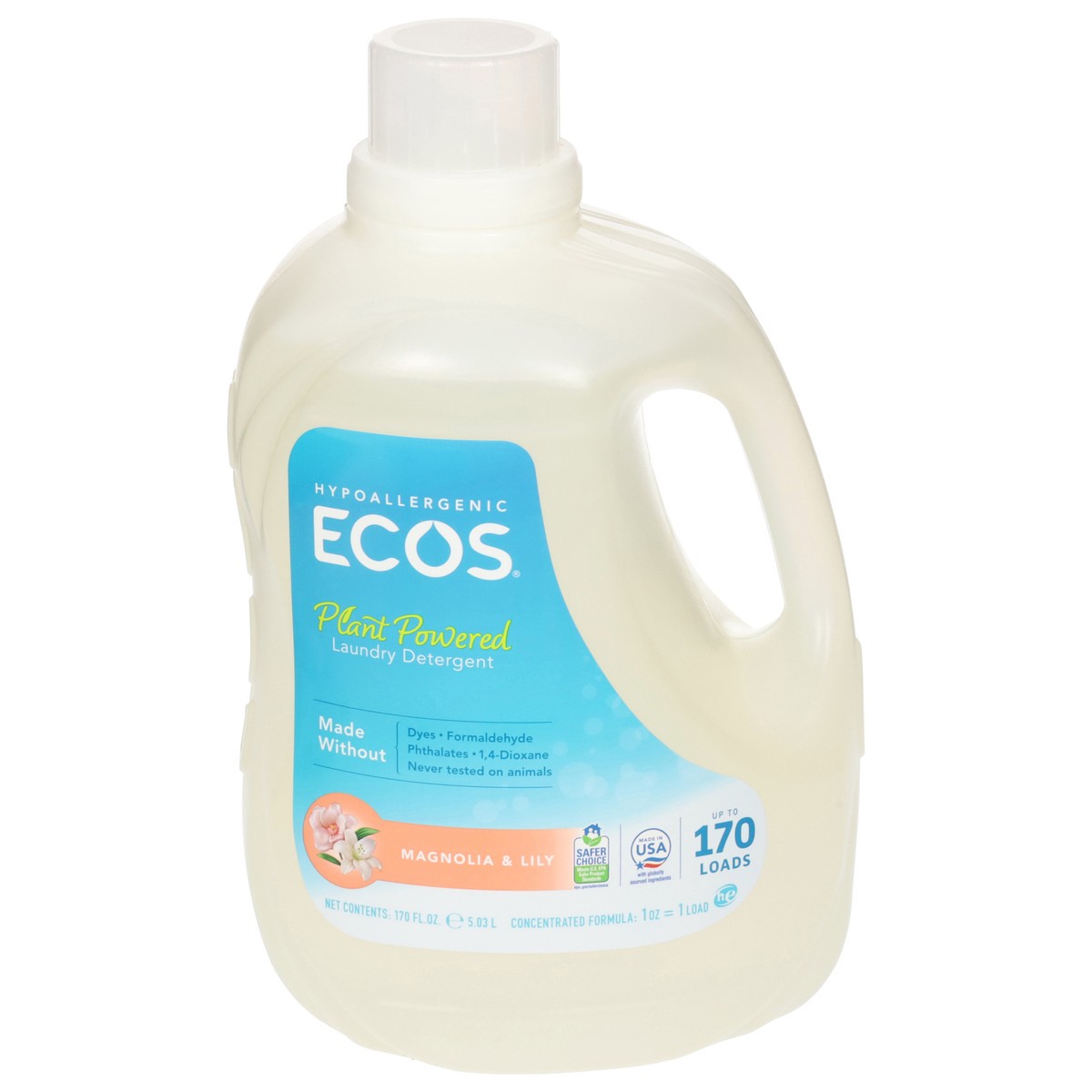 slide 1 of 13, ECOS Plant Powered Hypoallergenic Magnolia & Lily Laundry Detergent 170 fl oz, 170 fl oz