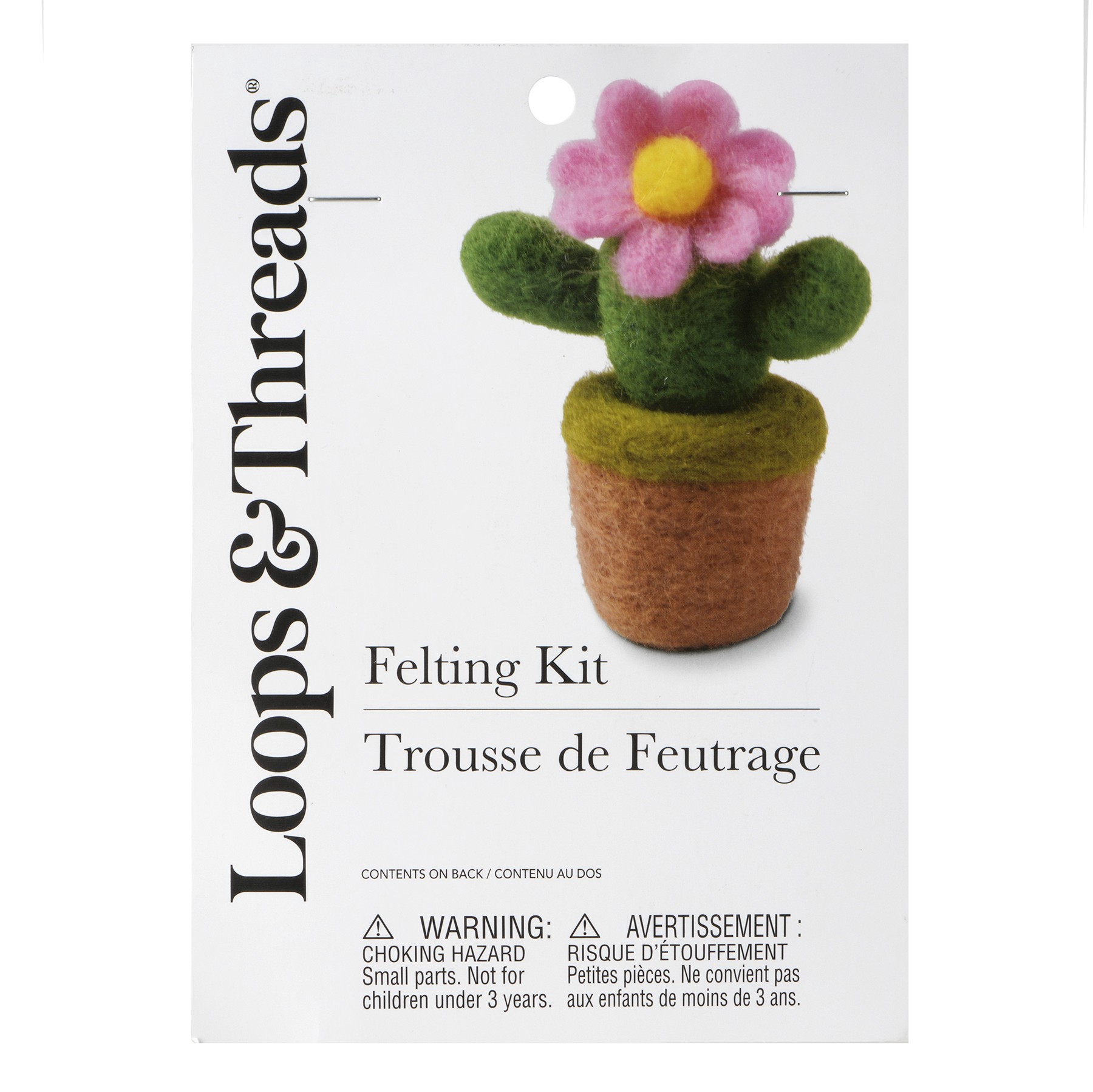 slide 3 of 4, Cactus Felting Kit By Loops & Threads, 3 in