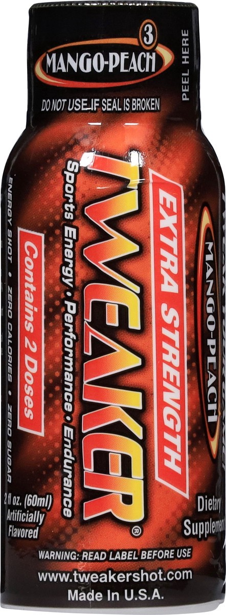 slide 9 of 13, Tweaker Extra Strength Energy Shot Mango-Peach - 2 fl oz, 2 fl oz