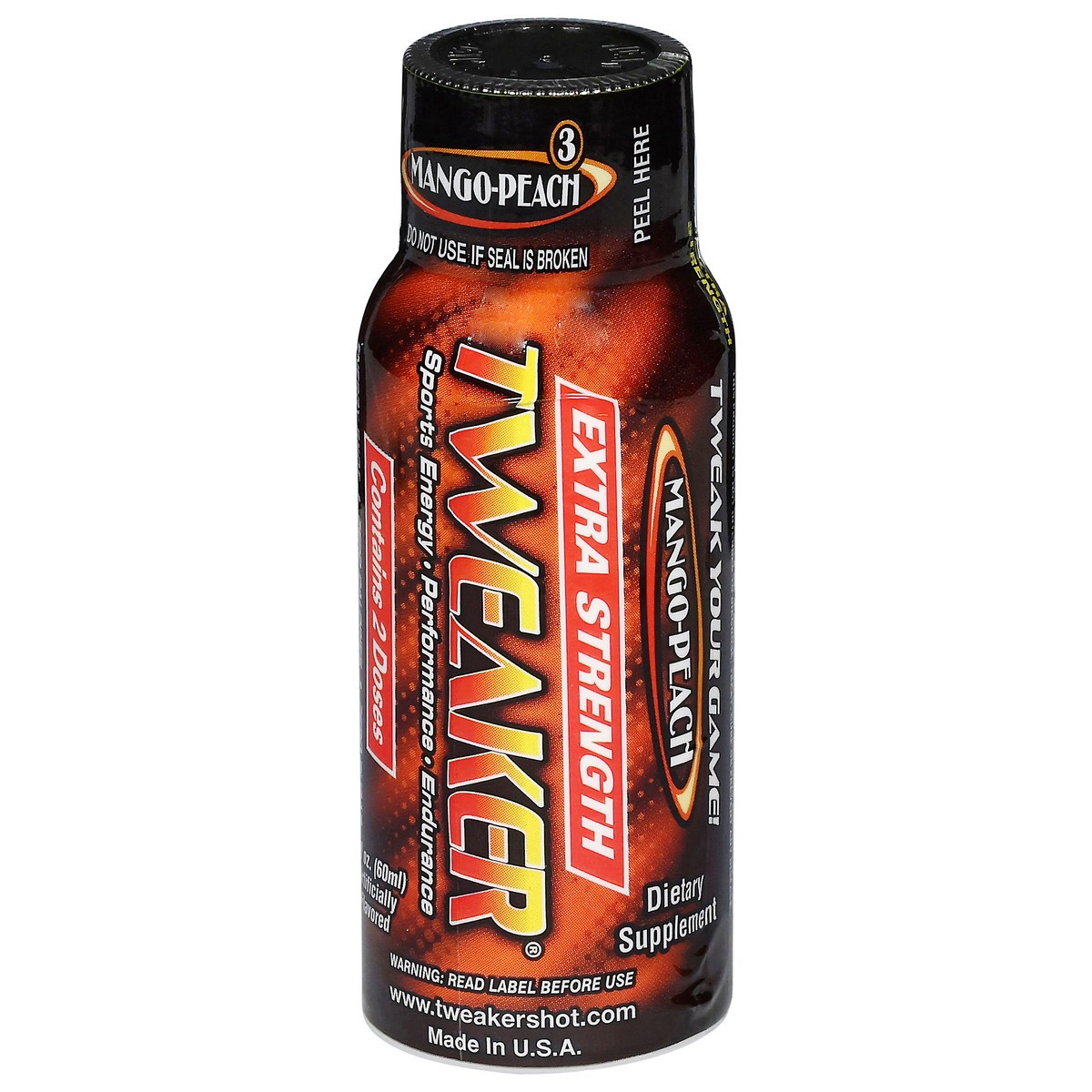 slide 4 of 13, Tweaker Extra Strength Energy Shot Mango-Peach - 2 fl oz, 2 fl oz