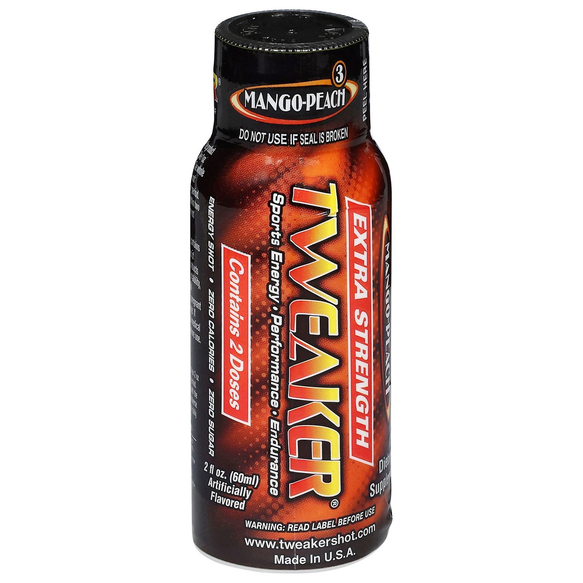 slide 8 of 13, Tweaker Extra Strength Energy Shot Mango-Peach - 2 fl oz, 2 fl oz