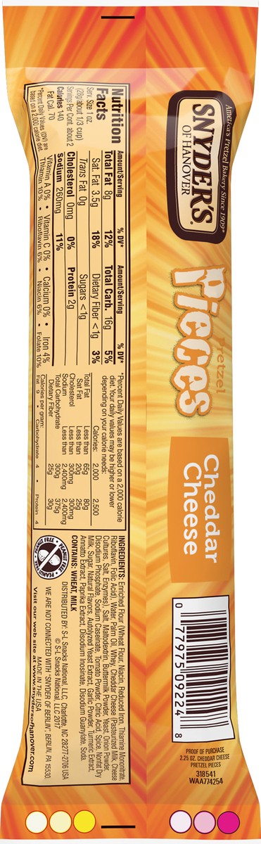 slide 3 of 3, Snyder's of Hanover Cheddar Cheese Pretzel Pieces, 2.25 oz