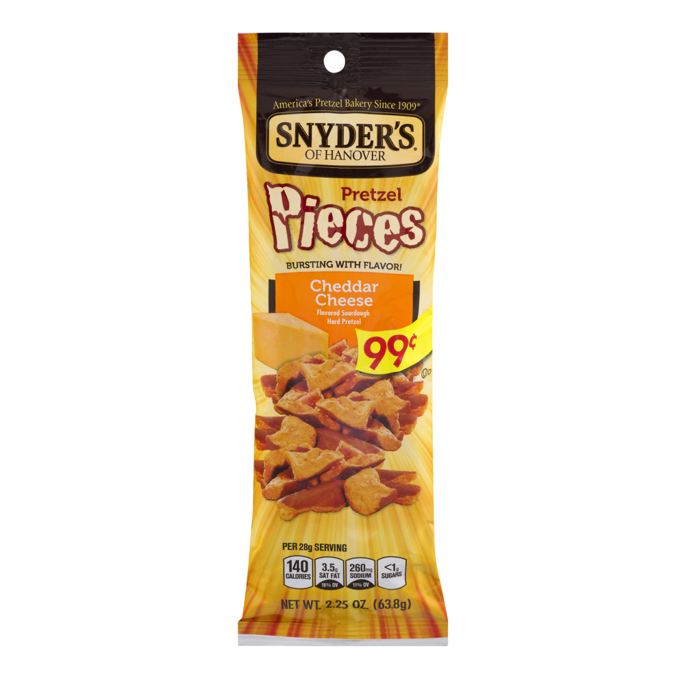 slide 1 of 3, Snyder's of Hanover Cheddar Cheese Pretzel Pieces, 2.25 oz