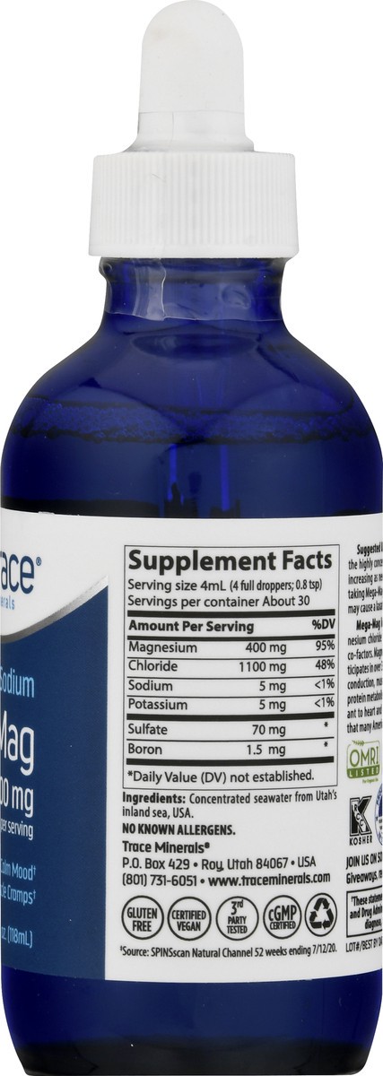 slide 10 of 12, Trace Low Sodium 400 mg Mega-Mag 4 oz, 4 oz