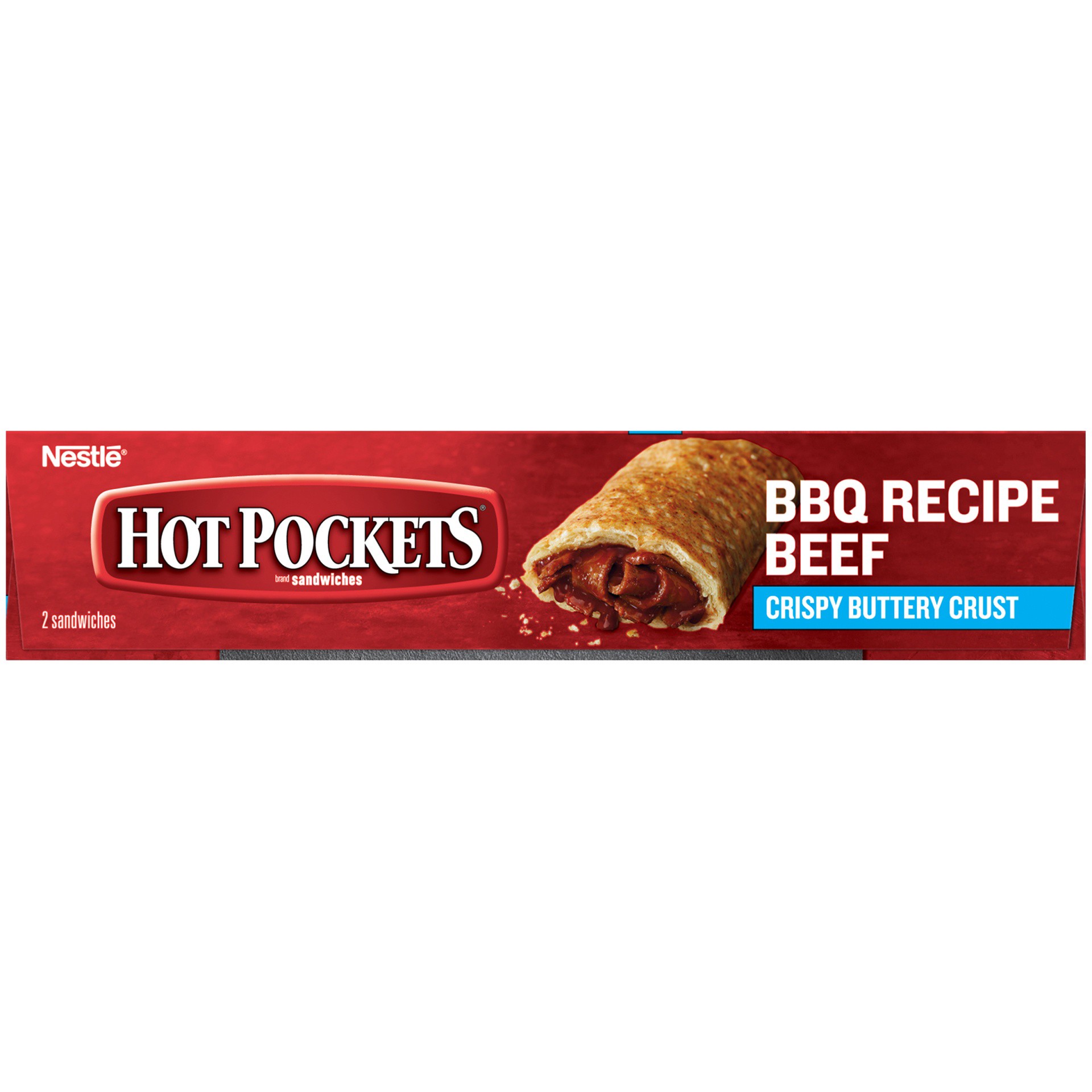 slide 6 of 10, Hot Pockets BBQ Recipe Beef Crispy Buttery Crust Frozen Snacks, 2 ct; 9 oz