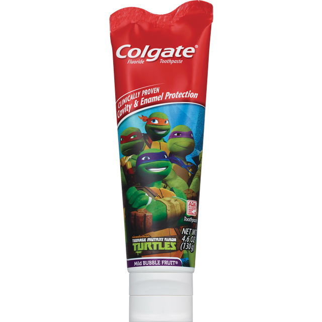 slide 1 of 2, Colgate Teenage Mutant Ninja Turtles Mild Bubble Fruit Toothpaste, 4.6 oz