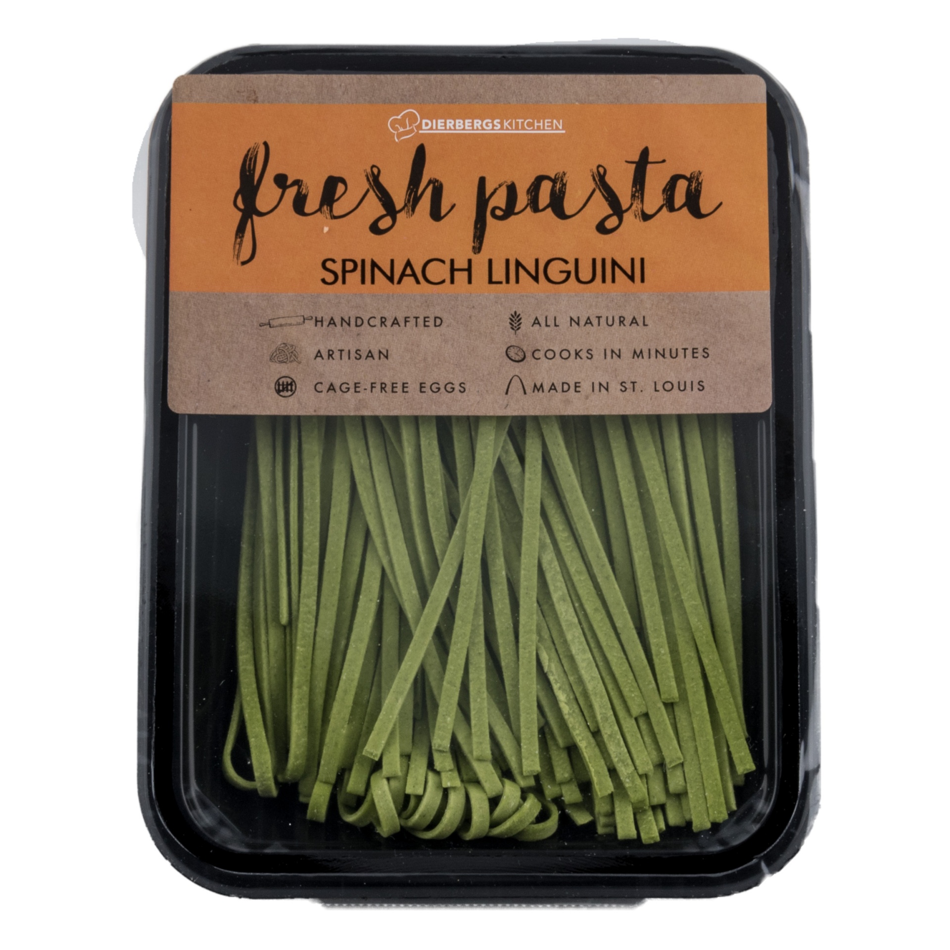 slide 1 of 1, Dierbergs Kitchen Fresh Spinach Linguine, 9 oz