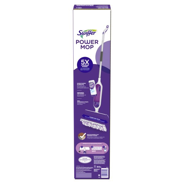 slide 3 of 10, Swiffer Power Mop Starter Kit Non-Peggable, 1 ct