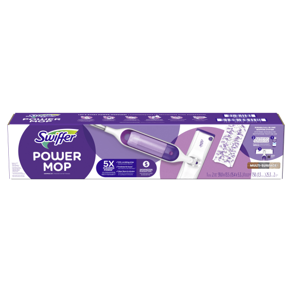 slide 1 of 10, Swiffer Power Mop Starter Kit Non-Peggable, 1 ct