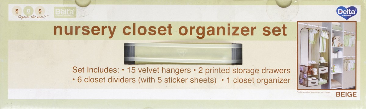 slide 10 of 11, S.O.S. Beige Nursery Closet Organizer Set 1 ea, 1 ct