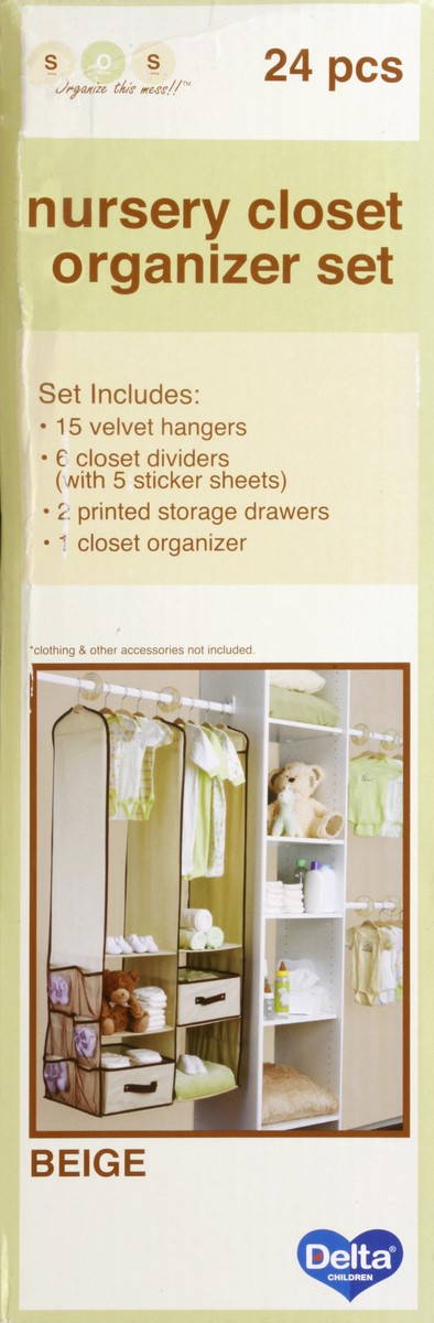 slide 2 of 11, S.O.S. Beige Nursery Closet Organizer Set 1 ea, 1 ct