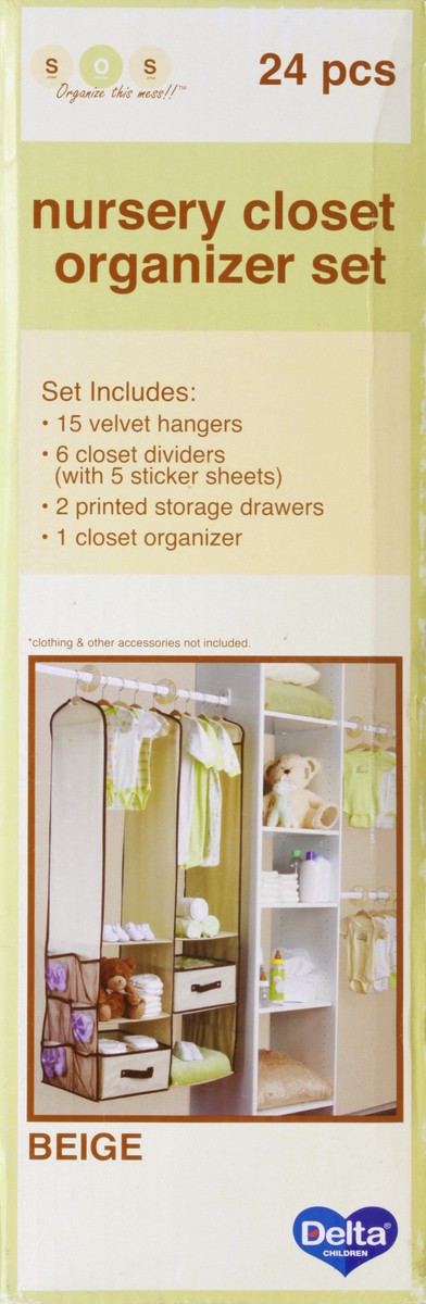slide 4 of 11, S.O.S. Beige Nursery Closet Organizer Set 1 ea, 1 ct