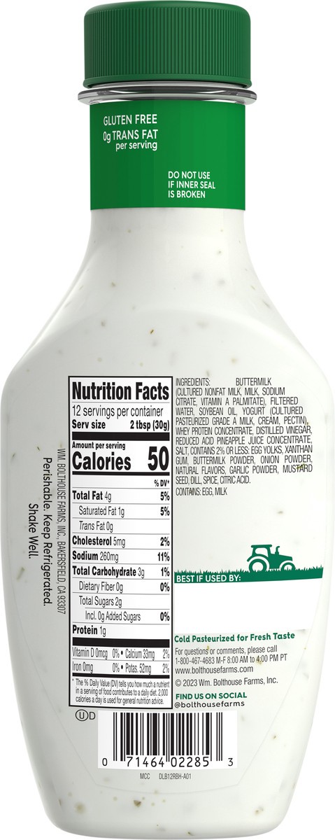 slide 6 of 9, Bolthouse Farms Dressing, Classic Ranch Yogurt Dressing, 12 fl. oz., 12 oz