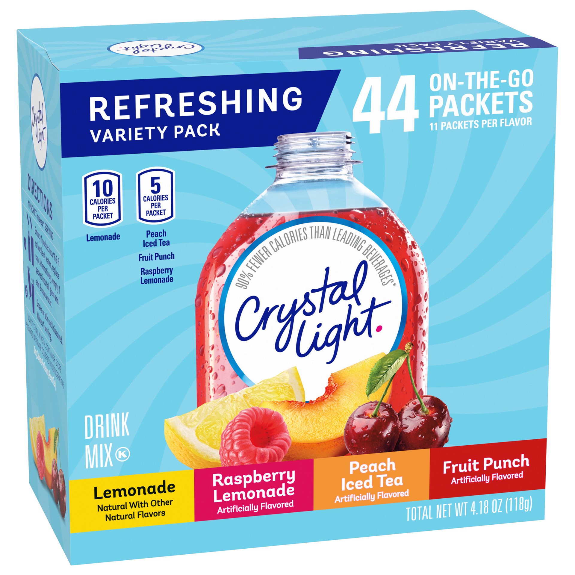 slide 5 of 5, Crystal Light Refreshing Variety Pack, 44 ct. On-the-Go Packets, 44 ct