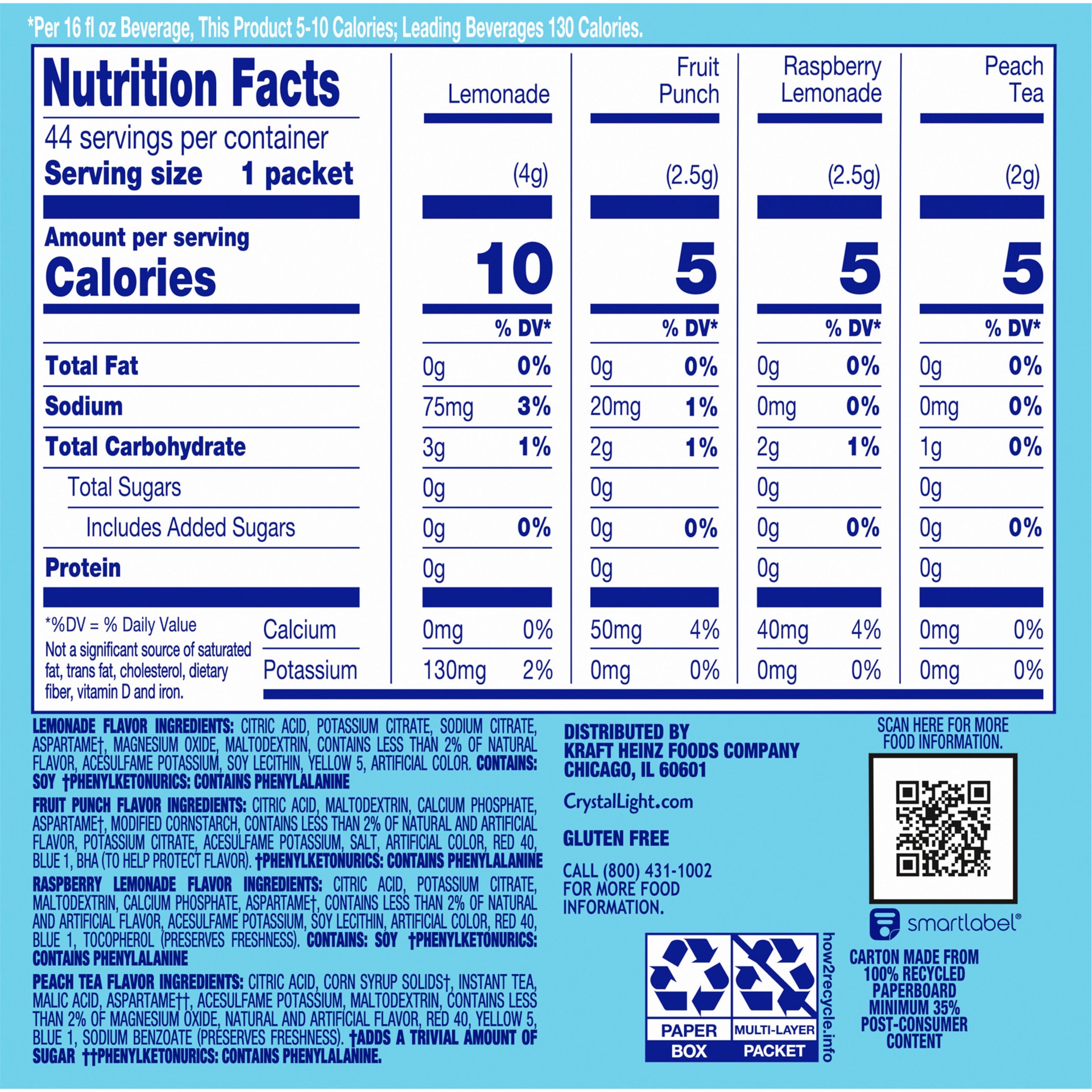 slide 3 of 5, Crystal Light Refreshing Variety Pack, 44 ct. On-the-Go Packets, 44 ct