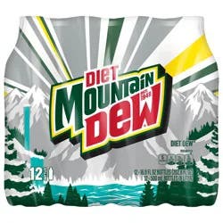 Mountain Dew Diet Soda Citrus 16.9 Fl Oz, 12 Count