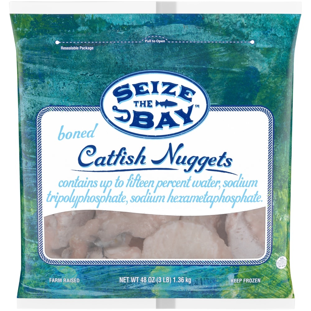 slide 1 of 1, Seize The Bay Boned Catfish Nuggets, 48 oz