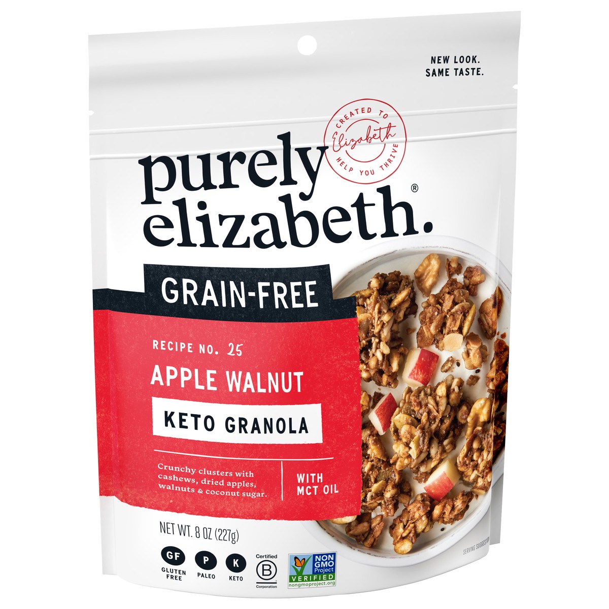 slide 2 of 9, Purely Elizabeth Apple Walnut Grain-Free Keto Granola Clusters, 8 oz