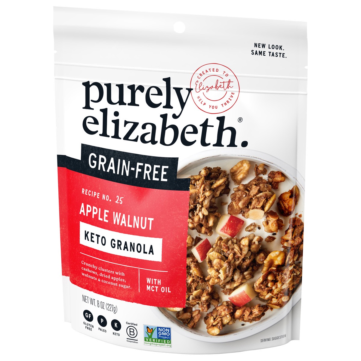 slide 3 of 9, Purely Elizabeth Apple Walnut Grain-Free Keto Granola Clusters, 8 oz