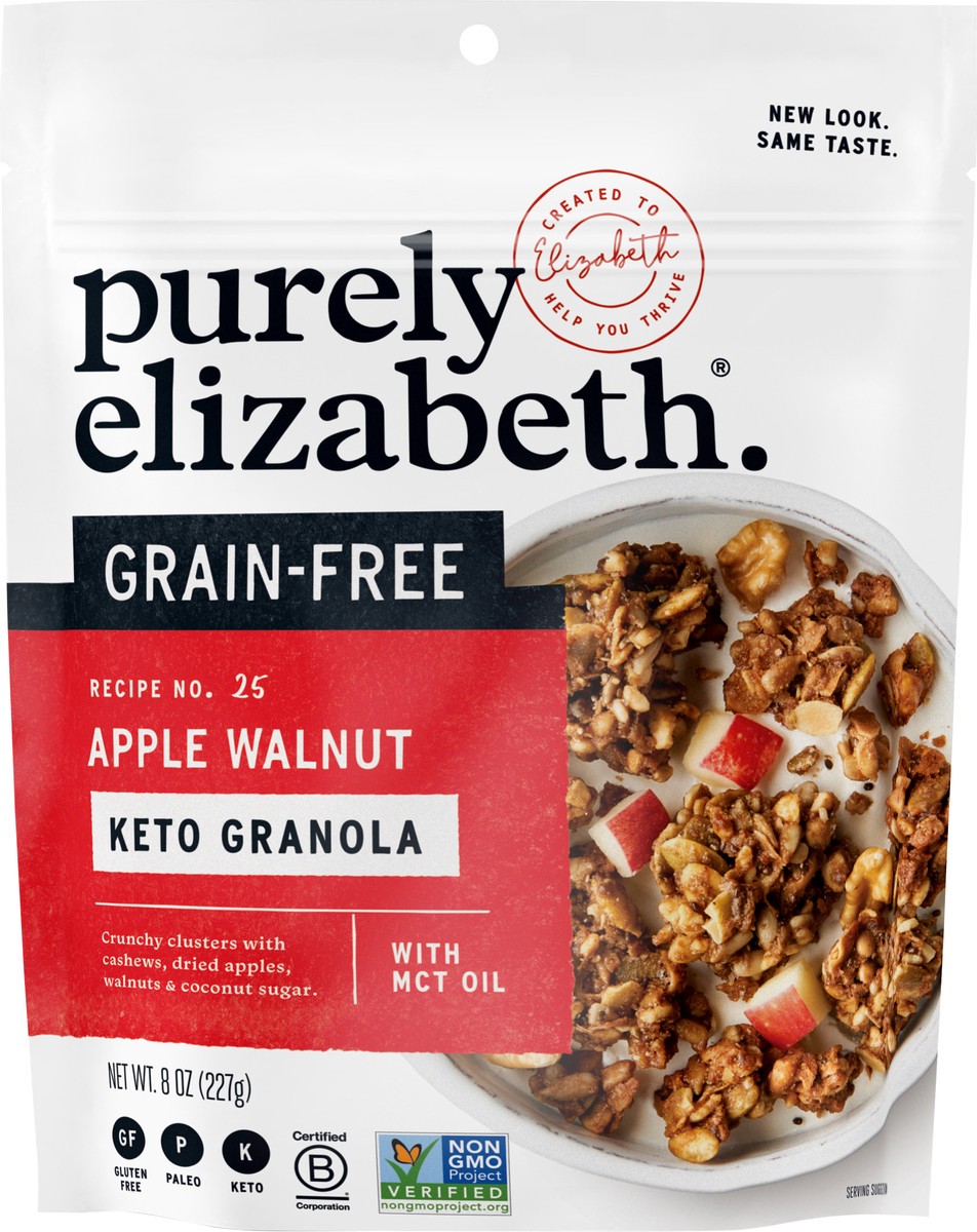 slide 6 of 9, Purely Elizabeth Apple Walnut Grain-Free Keto Granola Clusters, 8 oz