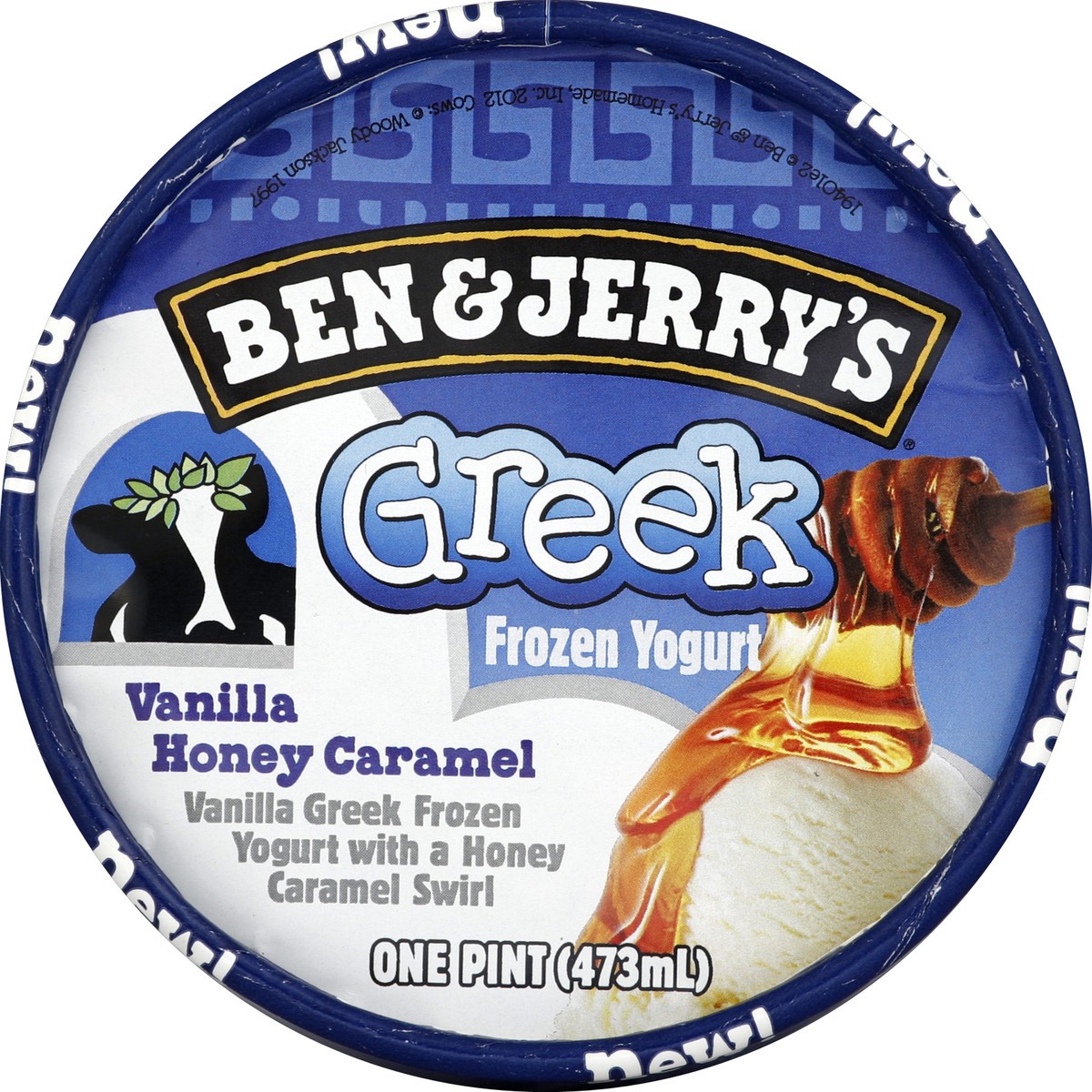 slide 2 of 6, Ben & Jerry's Vanilla Honey Caramel Greek Frozen Yogurt, 1 pint