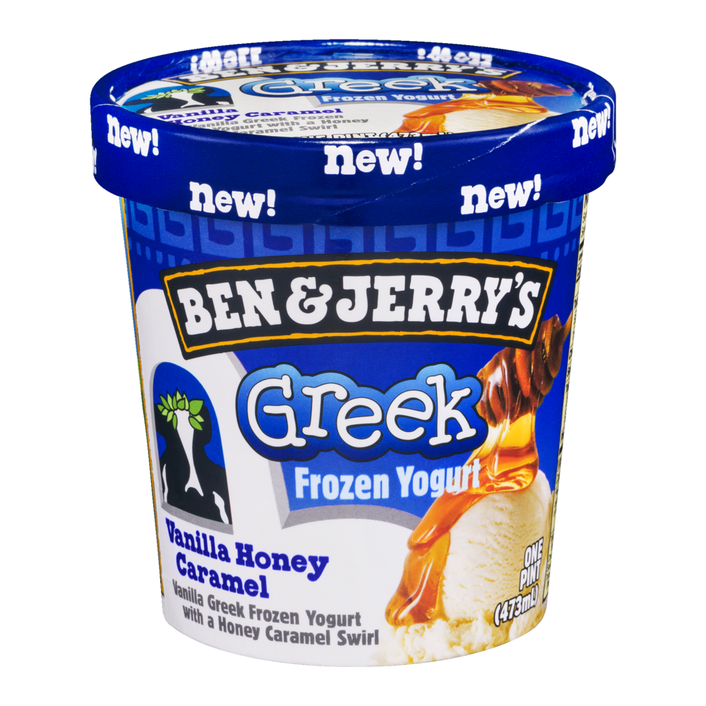 slide 1 of 6, Ben & Jerry's Vanilla Honey Caramel Greek Frozen Yogurt, 1 pint