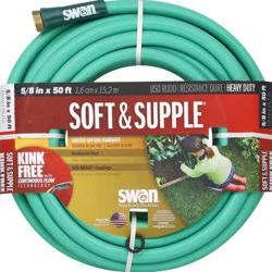 Swan Heavy Duty Soft & Supple 5/8" x 50' Garden Hose