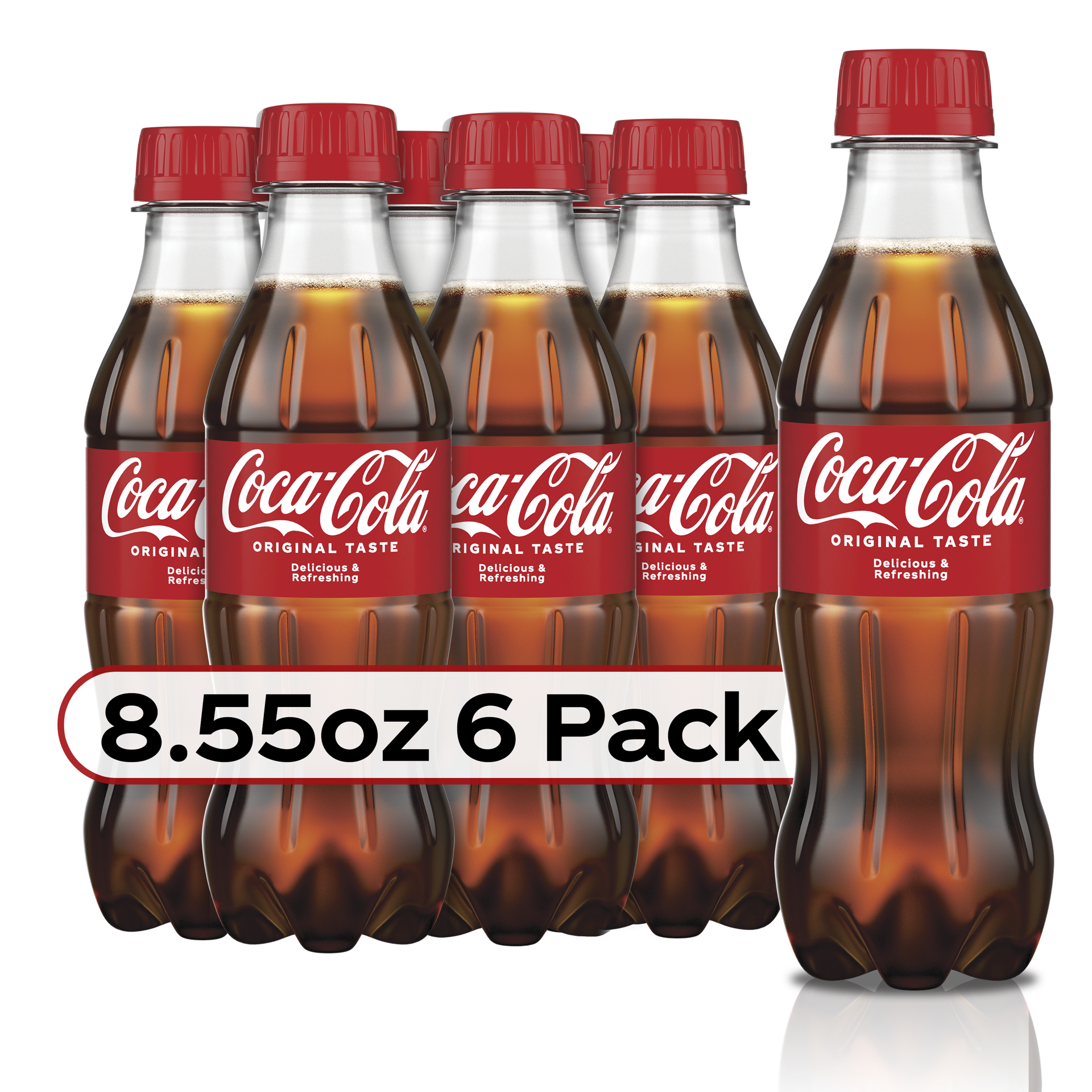 slide 1 of 5, Coca-Cola Soda Soft Drink, 8.55 fl oz, 6 Pack, 51.30 fl oz