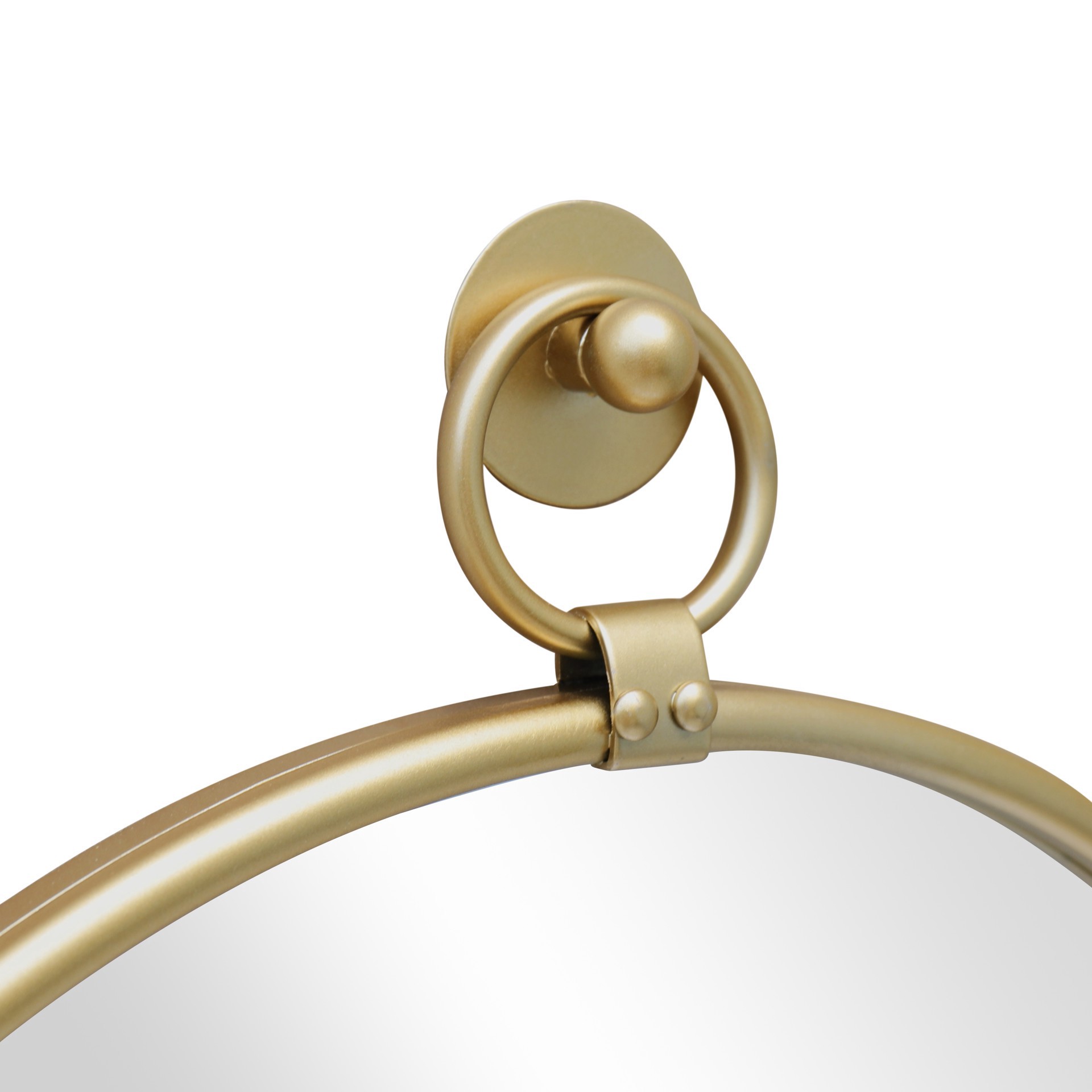 slide 5 of 7, 18" Round Wall Mirror In Gold Metal Frame By Ashland, 18 in