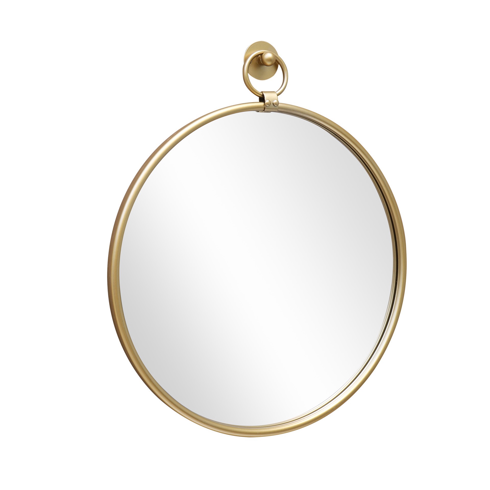 slide 2 of 7, 18" Round Wall Mirror In Gold Metal Frame By Ashland, 18 in