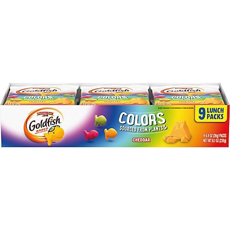 slide 1 of 1, Goldfish Colors Cheddar 9 Count - 0.9 Oz, 0.9 oz