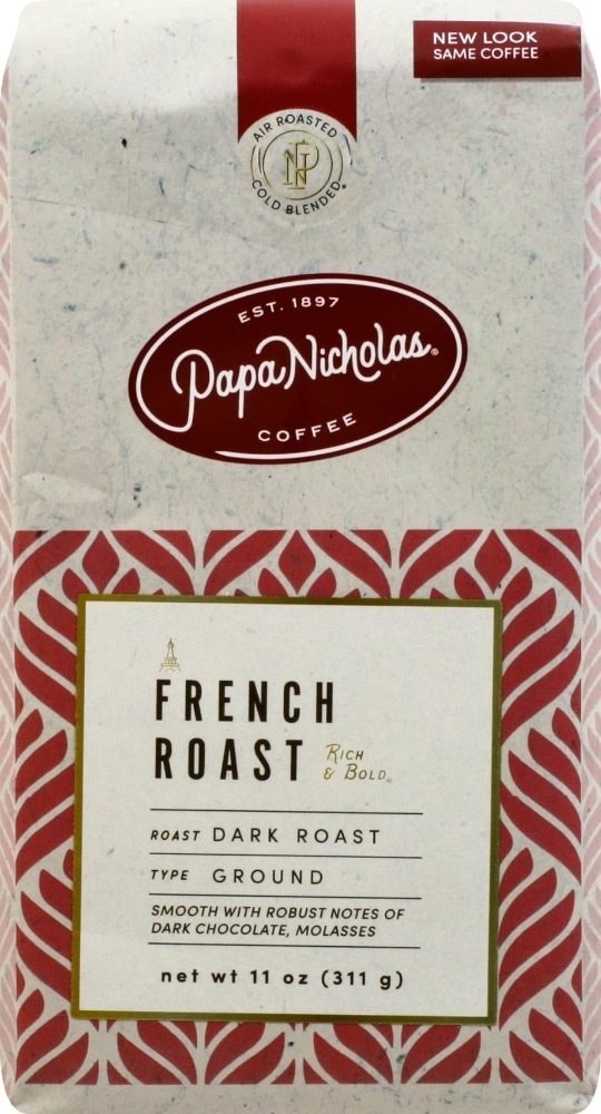 slide 1 of 1, PapaNicholas French Roast Dark Roast Ground Coffee, 11 oz