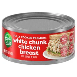 Food Club Chunk White Chicken Breast in Water 5 oz