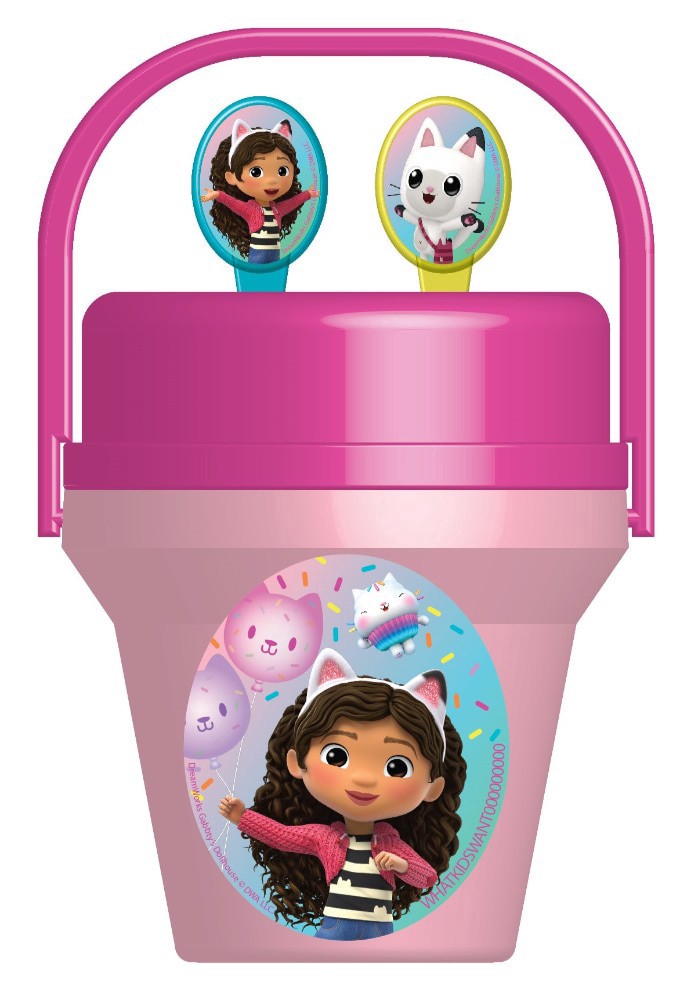 slide 1 of 1, Gabby's Dollhouse Mini Spill Resistant Bubble Bucket & Bubbles, 1 ct