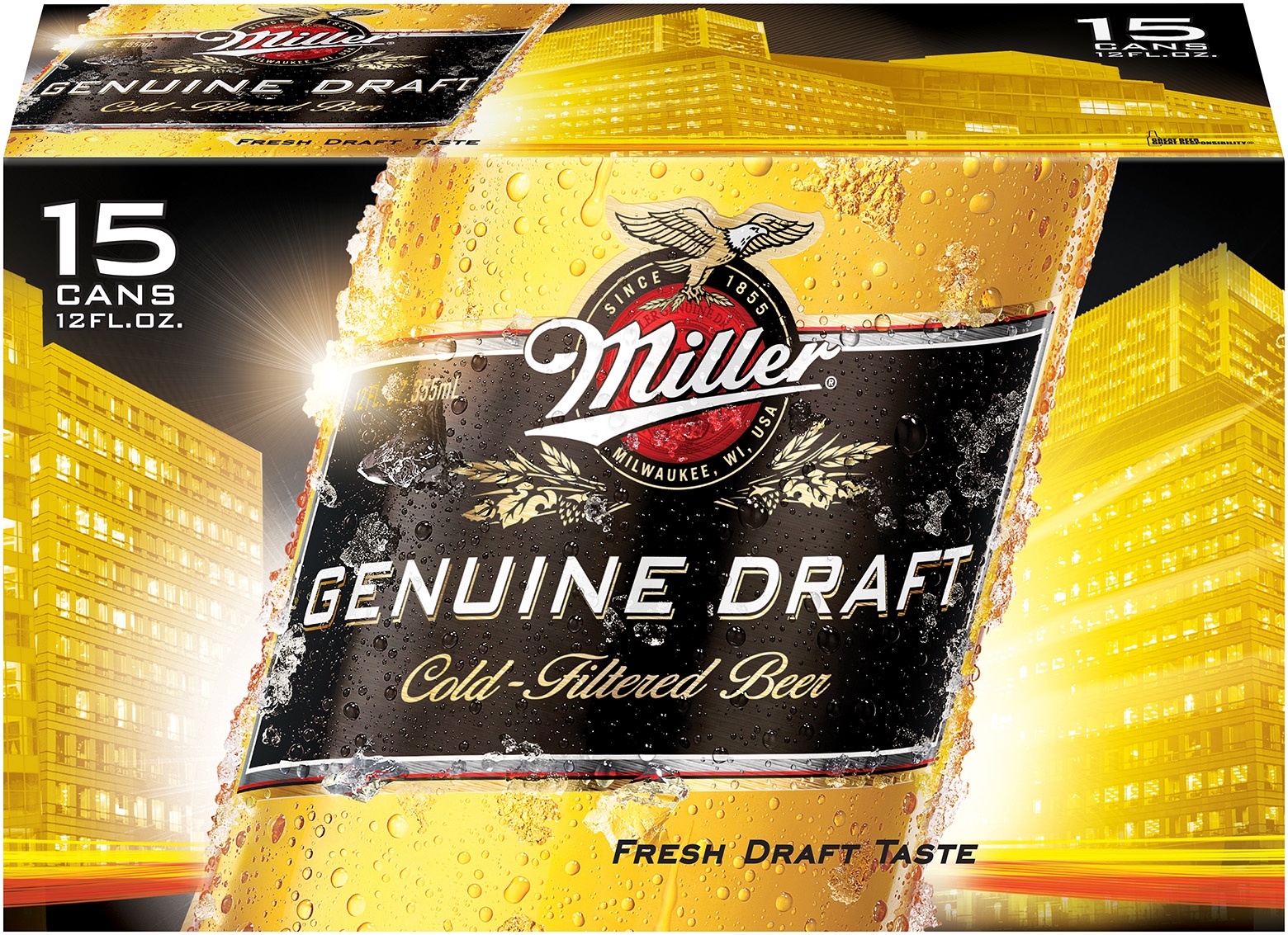 slide 1 of 6, Miller Genuine Draft Beer, 15 ct; 12 fl oz