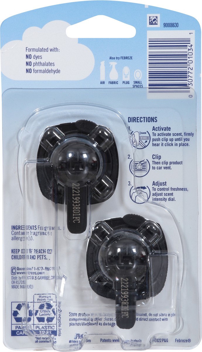 slide 6 of 10, Febreze Auto Midnight Air Freshener 2 ea, 2 ct
