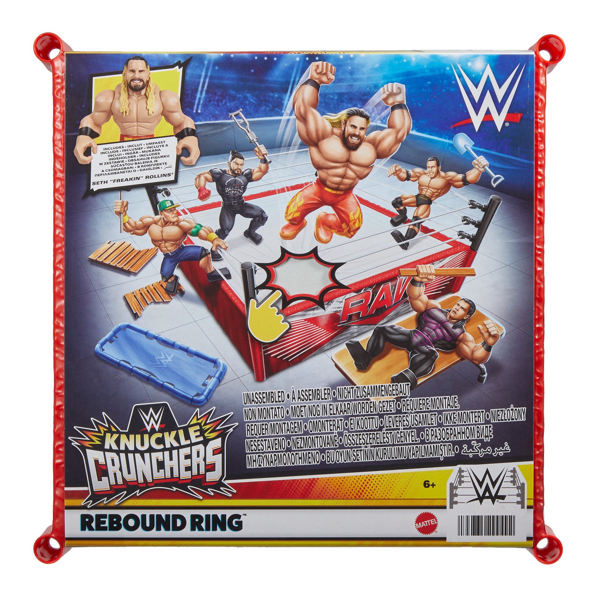 slide 1 of 1, WWE Knuckle Crunchers Rebound Ring Playset, 1 ct