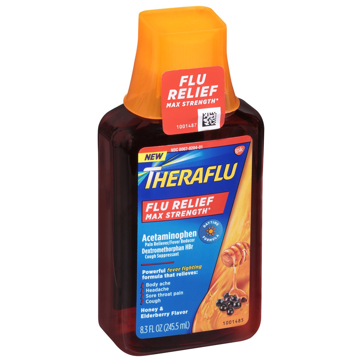 slide 5 of 12, Theraflu Daytime Medicine for Flu Symptom Relief, 8.3 fl oz, 8.3 oz
