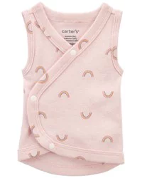 Carter's Baby Preemie Rainbow Cotton Tank Pink UP5LB