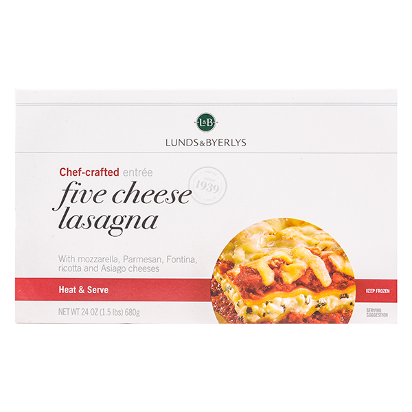 slide 1 of 1, L&B Five Cheese Lasagna Family Size, 24 oz
