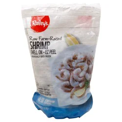 Raley`s Raw Farm Raised Medium Shrimp 41/50 Ez Peel 32 Oz